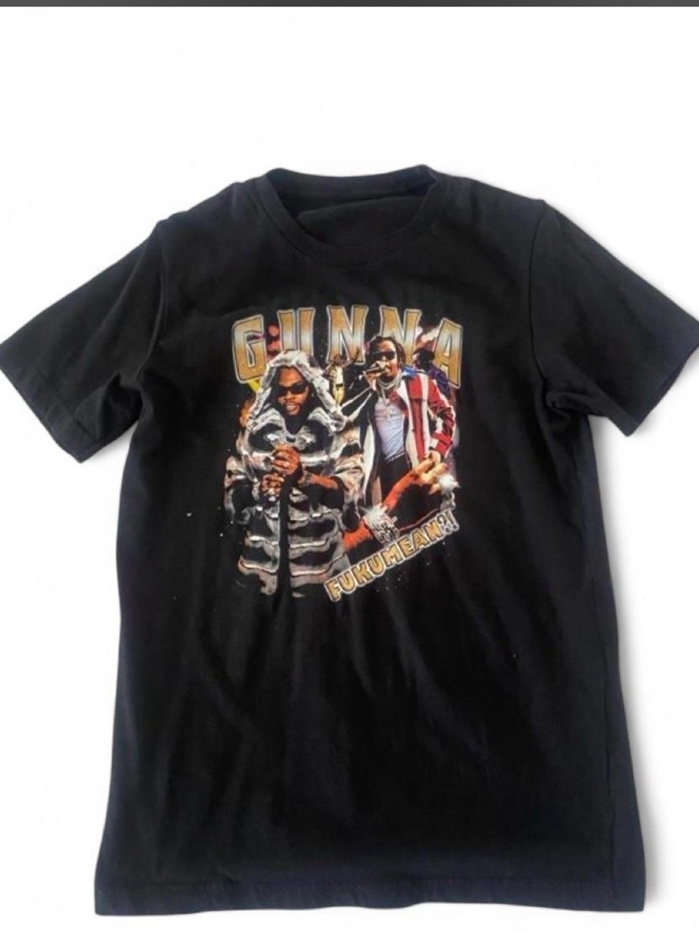 Black Kids Graphic Tee with Bold Performer Print